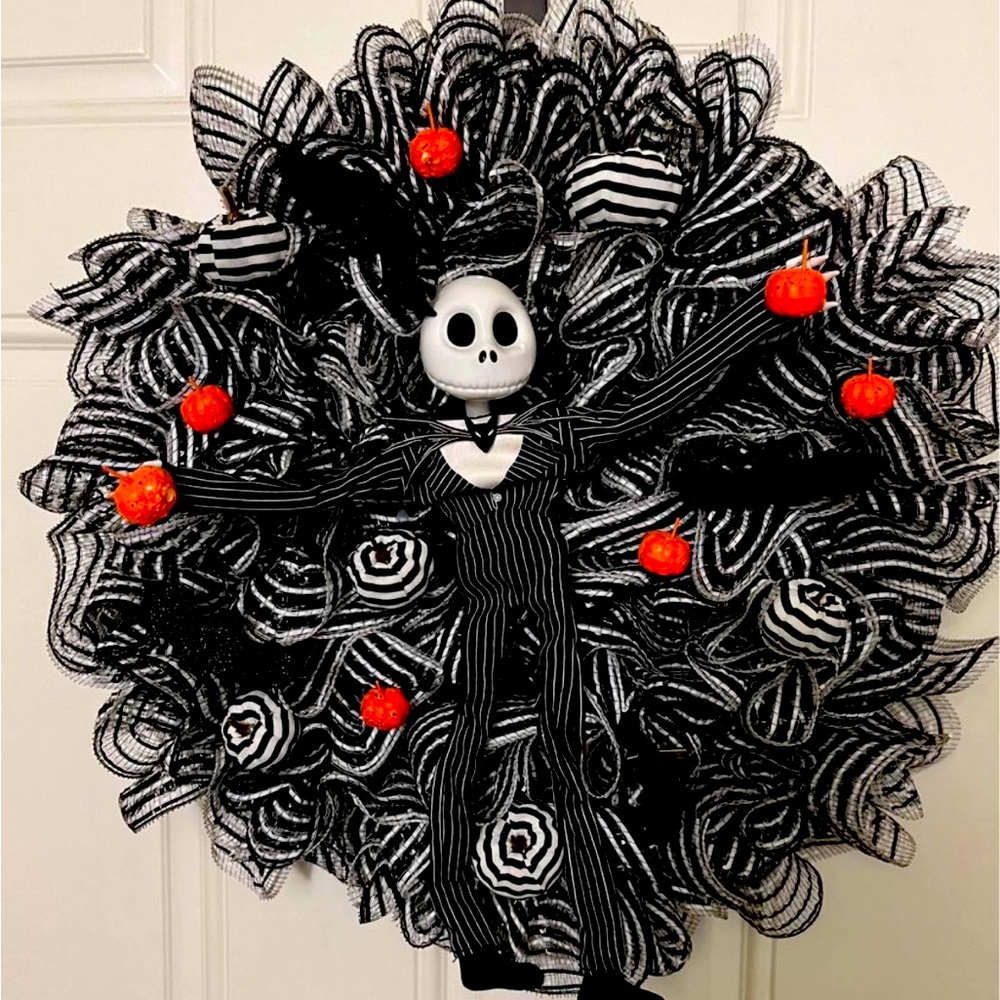 Jack Skellington Nightmare Before Christmas Halloween Wreath